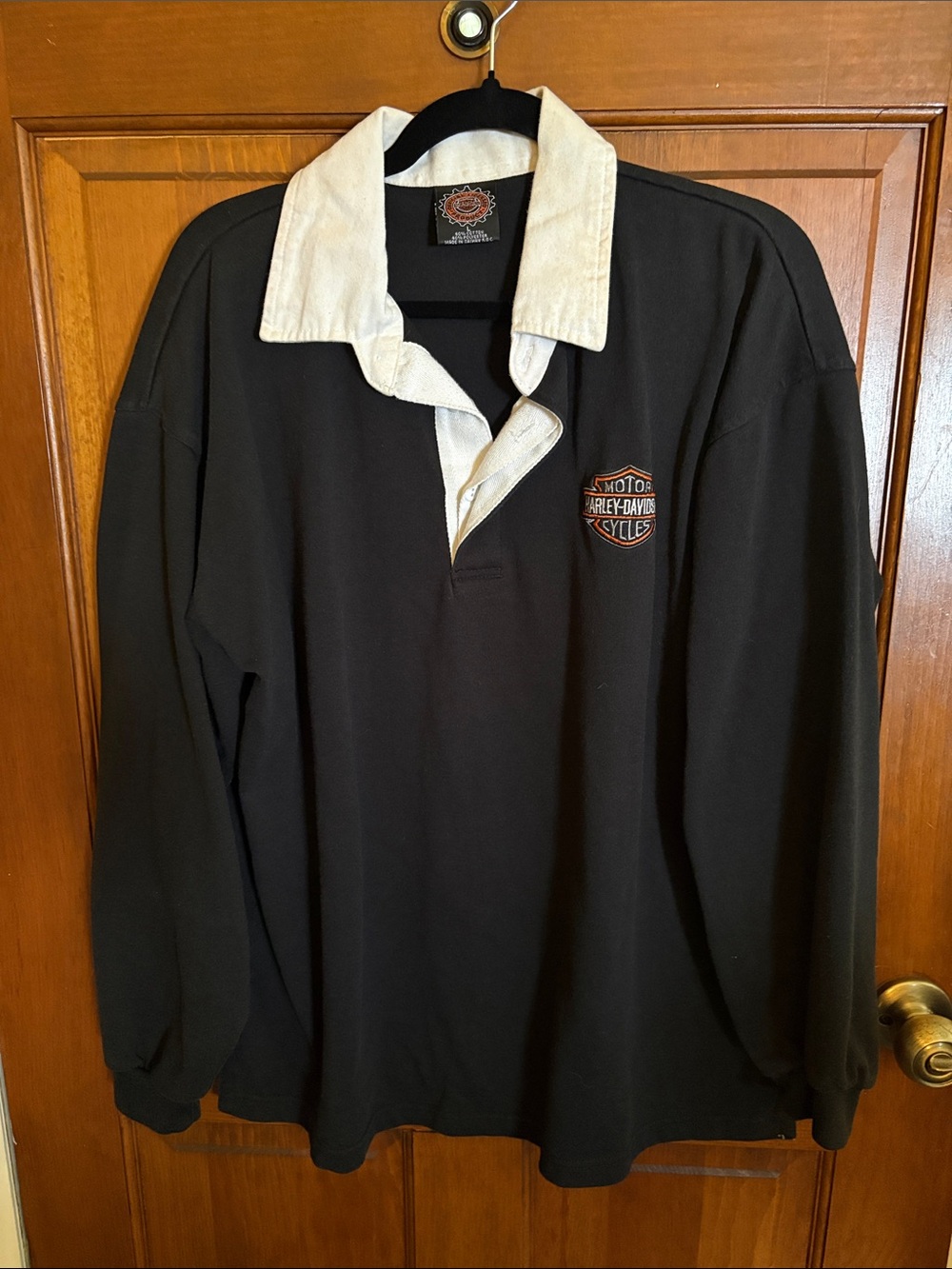 VINTAGE HARLEY DAVIDSON 100TH ANNIVERSARY EMBROIDERED POLO SHIRT MENS SIZE L